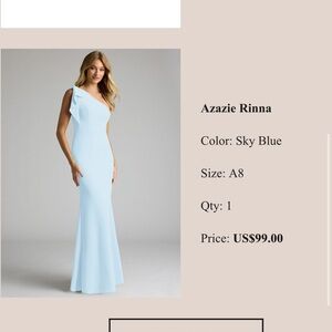 Azazie Rinna Sky Blue Dress